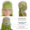 Lime Green Bob Wig Human Hair Lace Front Wigs 10 Inch 13x4 HD Lace Front Wigs Human Hair Pre Plucked Glueless Wigs Short Bob Wig Brazilian Virgin Human Hair Lace Front Wigs for Women 180% Density