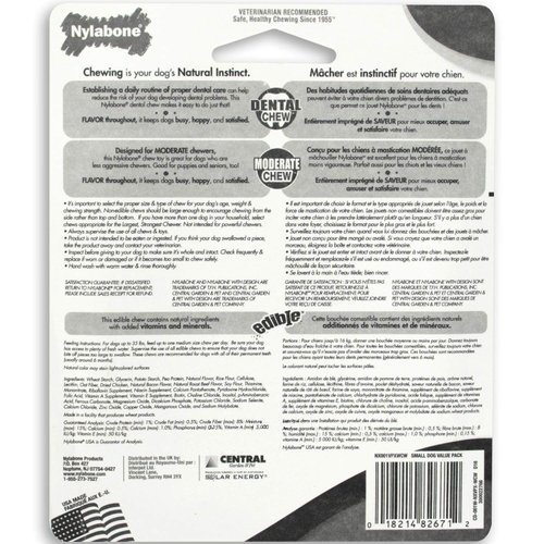 Nylabone Extra Small Dog Chew Toy Value - 3 Pack