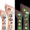 Glow In The Dark Baseball Temporary Tattoos,24 Sheets, Birthday Decorations Baseball Party Favors