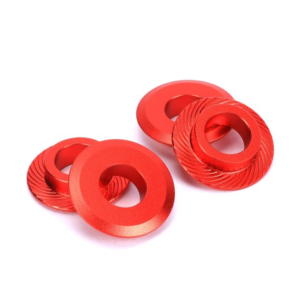 RCAWD Alloy Wheel 1/5 Billet Adapter Washer F/R PRO637900 for Proline Series Wheel Tires Upgrade Parts Red