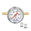 MEASUREMAN Fuel Pressure Gauge Kit 0-15Psi Stainless Steel Glycerin Filled, 1-1/2" Dial Size, with 5/16" Fuel Line Fuel Pressure Brass T-Fitting Adapter, Center Back Mount