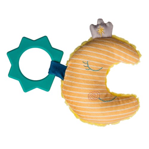 Mary Meyer Teether Baby Rattle, 6-Inches, Cosmo Crescent Moon
