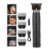 Professional Electric Hair Clippers for Men, Waterproof Haircut and Grooming Kit, Rechargeable T-Blade Trimmer, USB-Powered Close-Cutting Clippers with Guide Combs