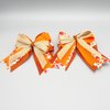 Orange, Red & Yellow Fall Leaves Equestrian Hair Bows-Available on French Barrette, Alligator Clip (French Barrette)
