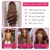 ALIACHOOS Lace Front Wigs Human Hair Chocolate Brown 13x4 Body Wave Lace Front Wigs Human Hair 28inch Auburn Transparent Lace Frontal Wigs with Baby Hair Pre Plucked for Black Women 180 Density