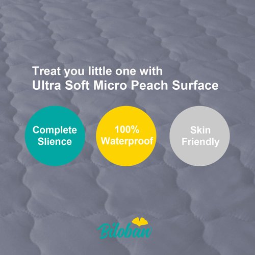 Bassinet Mattress Cover Compatible with Halo Bassinest Swivel Sleeper Bassinet Mattress Pad, 2 Pack, Microfiber, Waterproof and Soft, Grey