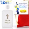 Holy Water Pope Francis Vial ✞ Pope Blessed Portable Bottle ✞ The Only Authentic Certified Holy Water Font Online ✞ Vatican Direct Baptism Wedding Christian Catholic God Jesus Religious (100mL)