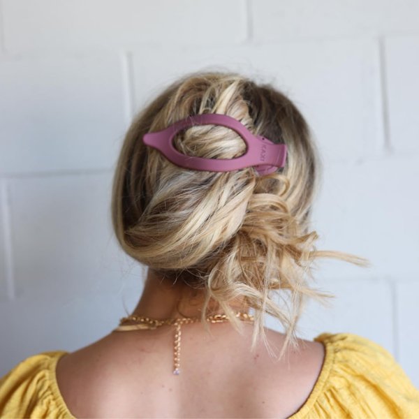 KAXI | Laydown 2.0 Hair Clip Claw | Perfect for Thick & Thin Hair | Strong Clip Teeth & 7 Colors to Choose (Plum)