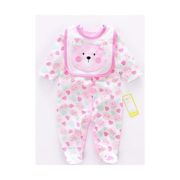 Reborn Baby Girl Doll Clothes 20-22 Inches Newborn Baby Girl 2 Pieces Accessories Set