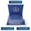 OFFICIAL FELLOW CITIZEN The Original US Citizenship Certificate Holder Luxury Gifts for New American Citizens | Fully Padded Leatherette | Gold Eagle Seal | Naturalization Certificate Cover
