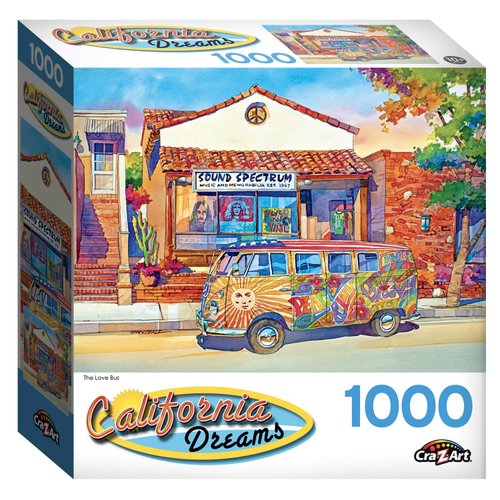 RoseArt - California Dreams - Love Bus - 1000 Piece Jigsaw Puzzle for Adults