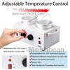 Double Wax Warmer Professional Electric Heater Hair Removal Dual Parrafin Hot Skin Equipment SPA Adjustable Temperature with 140 Wooden Sticks & 20 Wax Rings- Easy to Use