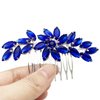 BETITETO Bridal Crystal Hair Piece Rhinestone Wedding Small Hair Comb Accessories for Women Girls (Blue)