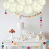 20 Pcs Cream White Hanging Paper Fan, Hanging Honeycomb Round Paper Fans for Weddings, Birthdays, Christmas, Baby Showers, Classroom, Events Ceiling Party Supplies Decorations