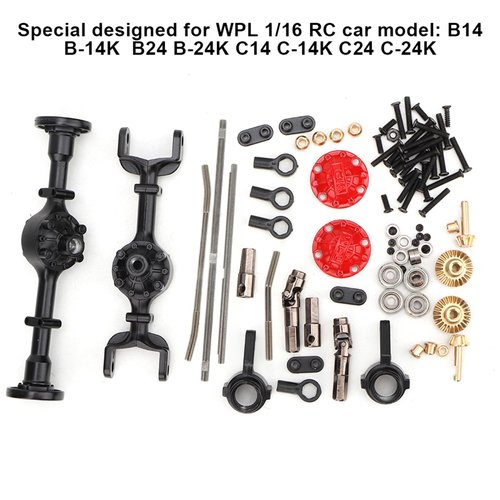 SUNGOOYUE RC Car Repair Tool,Metal Upgrade Part Kit Fit for WPL 1/16 B14 B24 B26 C14 C24 RC Car Modification
