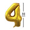 GOER 2024 Foil Number Balloons for 2024 New Year Eve Festival Party Supplies Graduation Decorations (Gold,32 Inch)