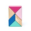 6 Piece Tegu Pocket Pouch Prism Magnetic Wooden Block Set, Blossom