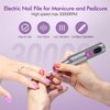Nail Drill, Cordless Electric Nail Drill Professional Efile Nail Drill Kit for Acrylic, Gel Nails, Manicure Pedicure Polishing Shape Tools Design for Home Salon Use Gray