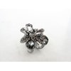 Mini silver metal gray butterfly crystal hair claw clip for thick hair