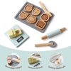 PairPear Wooden Toy Cookies and Baking Set,Kids 28 Pieces Play Food Toy Kitchen Playset,Pretend Play Kitchen Accessories Gift for Boys and Girls 3 Years and up.