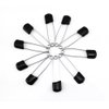 yueton 50pcs Black Plastic Head Baby Safety Pins Safety Locking Baby Cloth Diaper Nappy Pins