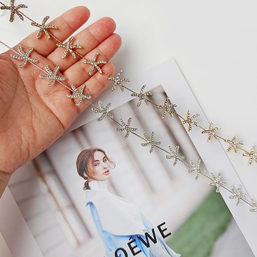 Etncy Life Wedding Headpiece Flower Girl Hair Accessories Pearl Hair Accessories for Girl and Women Bridal Wedding Tiaras (Starfish-B) (Style1-2Pcs)