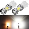 PHINLION 3200 Lumens 3157 LED White Bulb, 6000K Super Bright 3056 3156 3057 4114 4157 LED Bulb for Backup Reverse Lights and DRL Daytime Running Lights, Pack of 2
