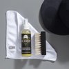 No Sweat Premium Hat Cleaner. Includes 4 OZ of Cleaning Solution, Microfiber Cloth, & SOFT Bristle Brush. Works great on all of your favorite hats
