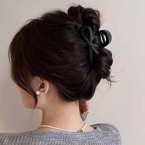 Andelaisi Vintage Black Claw Clips Black Hair Claw Jaw Clips Vintage Thick Hair Jaw Clips Nonslip Clips French Strong Hold Jaw Clips Plastic Hairclip Claw Decorative Hair Accessories for Women