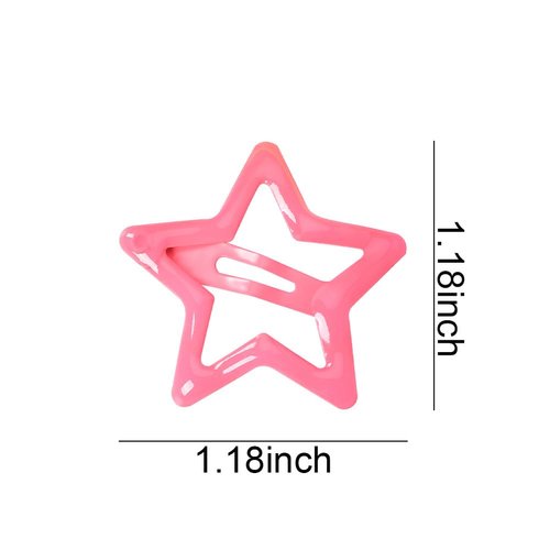 Star-Shaped Hair Clips Cute Y2K Snap Hair Clip for Girls Nonslip Hair Barrettes for Women Glow in the Night Star Hairpins 10 Pcs