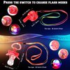 30 Pcs LED Light Up Toys Include 15 Pcs LED Pacifiers Necklace 15 Pcs Glow Whistle with Lanyards Glow In The Dark Party Favors for 4th of July,Birthday Party,Christmas,Halloween,New Year