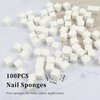 BQAN Nail Ombre Brushes, 100Pcs White Nail Sponge with Sponge Holder Pen for Fade Gradient Ombre Nail Art Manicure