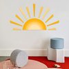 Rising Sun Half Sun Nursery Wall Decal - Removable and Repositionable, Eco-Friendly Kids Room Sticker, Boho Style