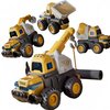 4 PCS Inertia Car Toys for 3 Years Old Boys Girl, Construction Vehicle Trucks Toys Toddler Toys Age 3-5, Press and Go Car Toys for 3 4 5 6 Years Old Boys Girls Birthday Gifts