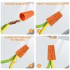 Crweety 600PCS Wire Connectors Nuts 18-16 AWG Electric Wire Caps Insulating Insert Twist Electrical Wire Connectors Orange Wire Assortment Nuts for Quick Connection