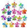 Roaqua 50 Packs Bulk Turtle Backpack Mini pop Fidget Keychain ，birthday Party Favors,Summer Students Bubble Prize for boy and Little Girl,Kids gifts