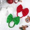 YanJie Christmas Baby Girl Bows Elastic Headband Newborn Hairbands Bows Handmade Hair Bows Nylon Hair Accessories for Infant Toddlers Kids