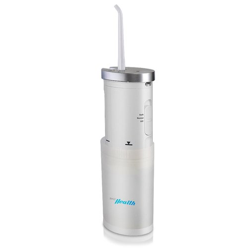Pyle Electric Water Flosser Jet - Cordless & Portable Dental Irrigator with Rechargeable Battery, Foldable Tips & 180ml Tank Refill - Compact Oral Care Kit for Adults and Kids - PHWF15WT