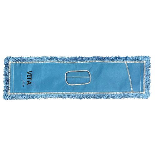 18" Microfiber Dust Mop Kit : (1) Premium Blue Microfiber Dust Mop, (1) Dust Mop Frame & (1) Ergonomic Dust Mop Handle