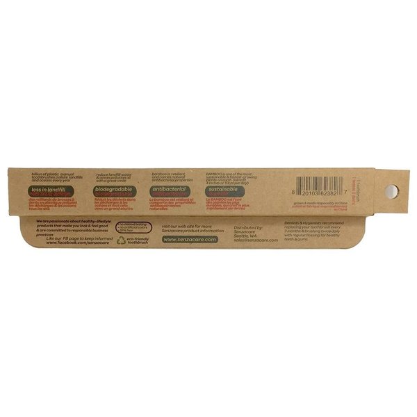 SenzaBamboo eco-Friendly Bamboo Toothbrush (compostable)
