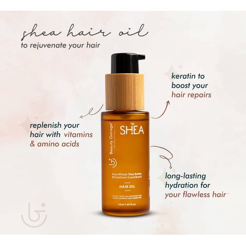 BEAUTY GARAGE Pure African Shea Butter Retention Treatment Hair Oil 50ml…