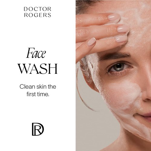 Doctor Rogers Face Wash | Gentle Face Cleanser For Women & Men | Hydrating Face Wash For Sensitive, Dry & Combination Skin | Dermatologist-Created for Daily Facial Skincare Routine | 5 fl oz Tube