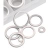 576 pcs Oil Drain Plug Gasket Aluminum Washer Crush Seal Assortment Kit, Including 18 Sizes-M6 M8 M10 M12 M14 M16 M18 M22 M24