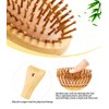 XVUNOR Natural Bamboo Comb Paddle Combing Hairbrush, Wide Tooth and Tail Comb, No Bristles, Gifts for Women Men and Children Thick/Thin/Curly/Dry Hair