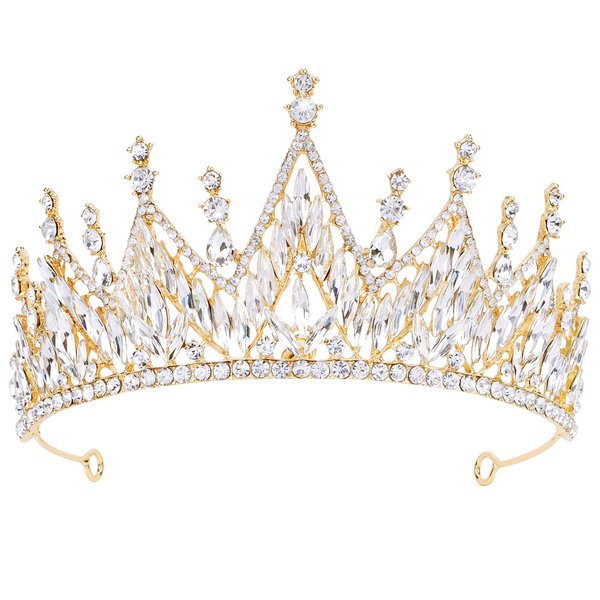 Didder Tiaras and Crowns for Women Gold Tiara Halloween Gothic Crown Prom Queen Crowns for Women Quinceanera Princess Crown Tiaras for Girls Pageant Birthday Party Crown Wedding Headpiece Tiaras for