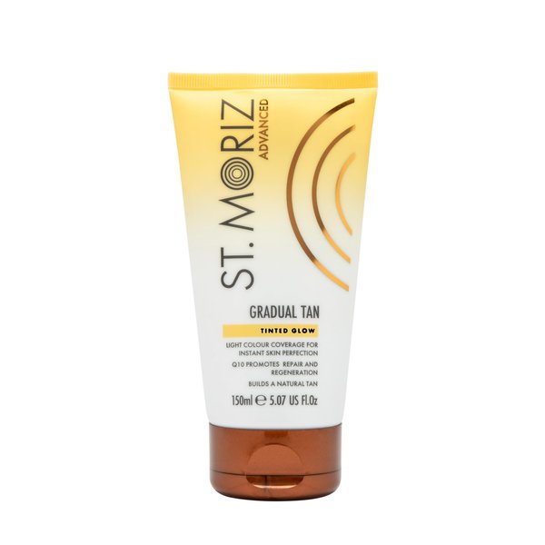 St. Moriz Advanced Tinted Gradual Self Tanner Lotion | Hydrating Vegan Sunless Tanning Moisturizer with Anti-Ageing Q10 & Light Color Coverage | Builds up a Natural Glow in 1 to 3 Applications | 150ml
