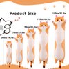 NXNYNZ Long Cat Plush Pillow, 27.6in Cute Cat Plushie Stuffed Animals Body Pillow, Yellow Kawaii Kitten Soft Plushie Doll Toy Birthday Gift for Kids Girlfriend