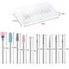 URAQT Nail Drill Bits Set, 10 pcs Electric Nail Drill Bits Kit 3/32, Professional Cuticle Polishing Bits for Acrylic Gel Nails, Electric Nail Files Manicure Pedicure Drill Tool