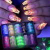 XEAOHESY 10 Rolls Fluorescent Flame Foil Transfer Sticker Kit Nail Transfer Stickers Fluorescent Nail Art Sticker Neon Nail Foil Transfer Stickers Sheets Foil Nail Wraps for Foil Nail Art