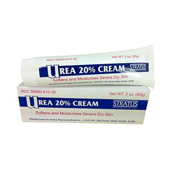 Urea 20% Almond Scent Cream 3oz - Dry Skin Moisturizer for Eczema & Psoriasis